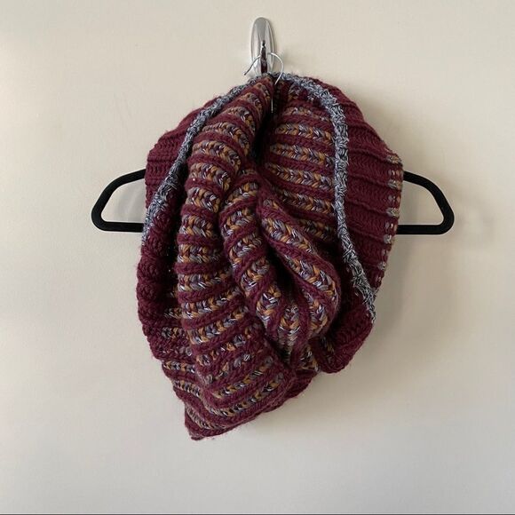 Roots-Chunky Knit Cabin Scarf Mixed Plum - Picture 2 of 6